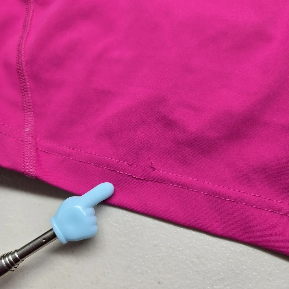 Nike Women Sports Bra Large Pink Pro Dri FIT Pullover  Zipper Pullover READ